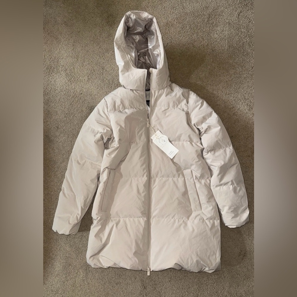 NWT Vuori Mammoth Down Parka Coat Puffer Jacket * Ecru Cream Bone * Extra Large - Picture 2 of 3
